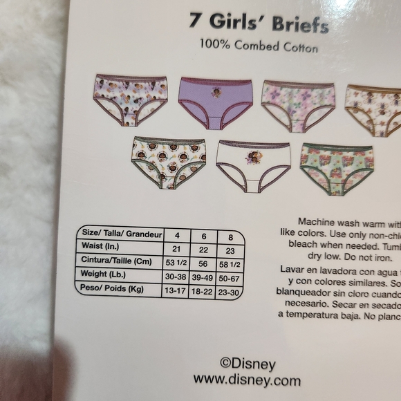 Disney Encanto/Wish Assorted Girls Panties Briefs Lot Of 2 (14 Pair) Size 4 NEW - Picture 2 of 6